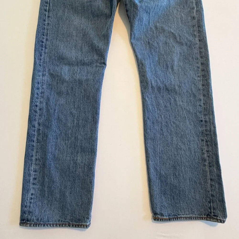 Vintage 90s LEVIS 501 Straight Leg Button Fly Denim Blue Jeans 36 x 32 - Picture 8 of 15